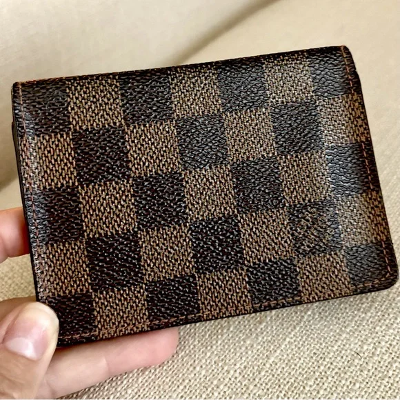 Louis Vuitton Damier Ebene Porte 2 Cartes Vertical Pass Card Holder - Picture 3 of 5